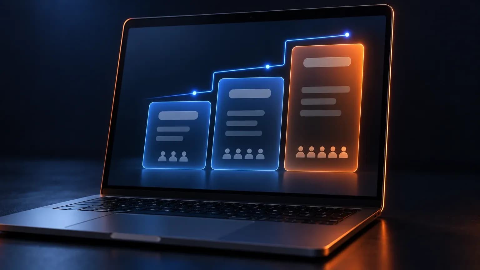 Seat-based pricing ladder on a laptop screen